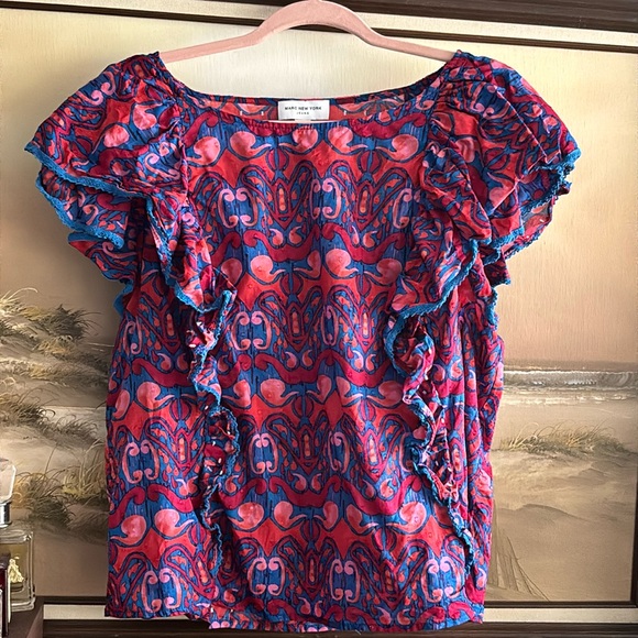 Marc New York Tops - Marc New York Cotton Ruffle Flowy Blouse Size large